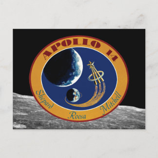 Cartão Postal Adesivo de Missão Apollo 14