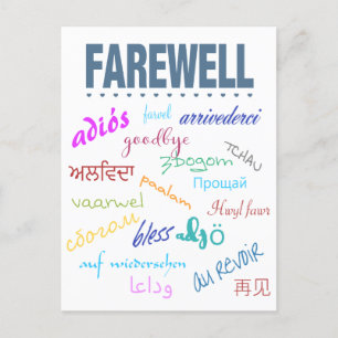 Cartão Postal Adeus