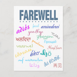 Cartão Postal Adeus