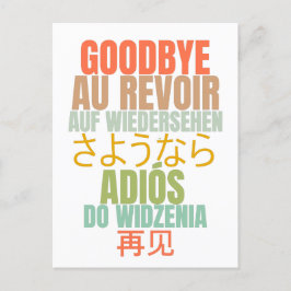 Cartão Postal Adeus Farewell