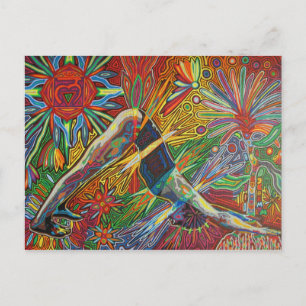 Cartão Postal adho mukha svanasana 2009 as postcard