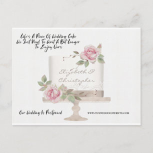 Cartão Postal Adiada a Mudança de Data Engraçada de Bolo de Ca