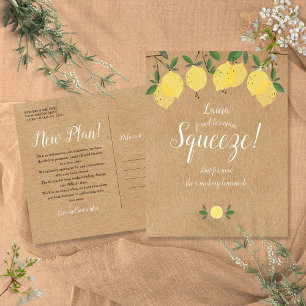 Cartão Postal Adiada a Mudança Rústica de Chá de panela de Data