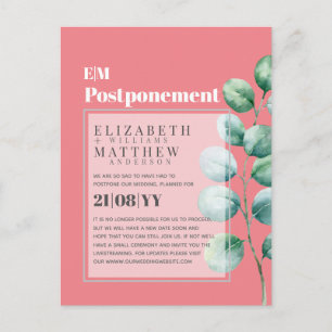 Cartão Postal Adiamento da Mudança de Planos Eucalyptus Greener