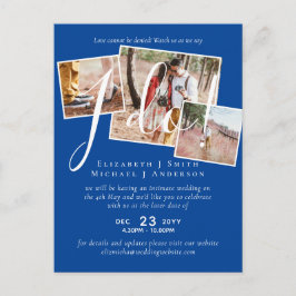 Cartão Postal Adiamento de Casamento Alteração da Recepção de Da
