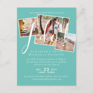 Cartão Postal Adiamento de Casamento Alteração da Recepção de Da