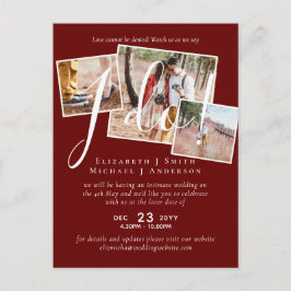 Cartão Postal Adiamento de Casamento Alteração da Recepção de Da