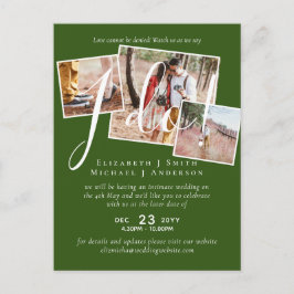 Cartão Postal Adiamento de Casamento Alteração da Recepção de Da