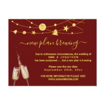 Adiamento de Casamento de Beer Engraçado Postc