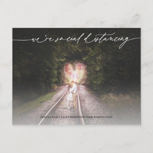 Cartão Postal Adiamento de Casamento de Distância Social