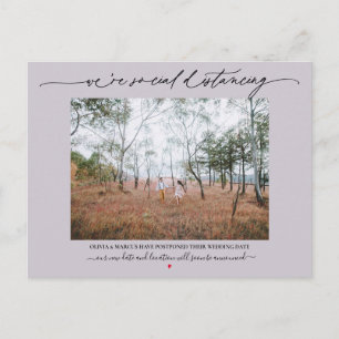Cartão Postal Adiamento de Casamento de Distância Social Dusty
