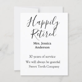 Cartão Postal Adição de aposentadoria feliz anos de serviço apos