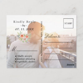 Cartão Postal Adicionar 2 fotos personalizadas de resposta de ca