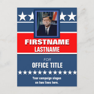 Cartão Postal Adicionar Campanha Política de Foto
