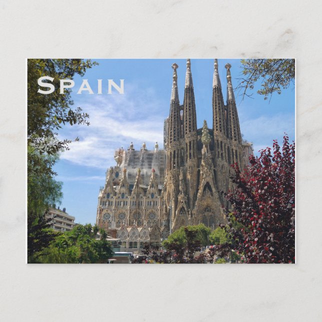 Cartão Postal Adicionar Espanha Barcelona Viagens Turismo Vintag (Frente)