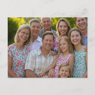 Cartão Postal Adicionar Foto de Reunião da Família Personalizar