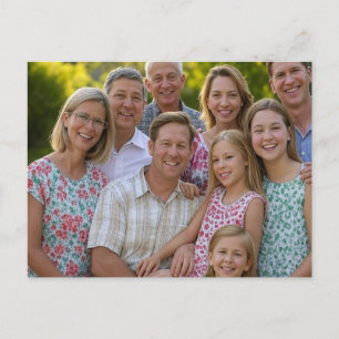 Cartão Postal Adicionar Foto de Reunião da Família Personalizar