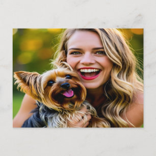 Cartão Postal Adicionar Foto de Yorkshire Terrier Personalizar