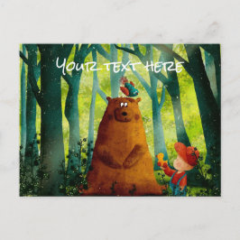 Cartão Postal Adicionar foto e texto Linda natureza aquarela Ver