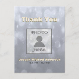 Cartão Postal Adicionar imagem| Obrigado! | Prata Dourada