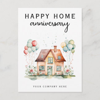 Cartão Postal Adicionar nome da empresa Balloon House Aniversári