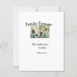 Cartão Postal Adicionar nome de família foto ano rusticidade fer