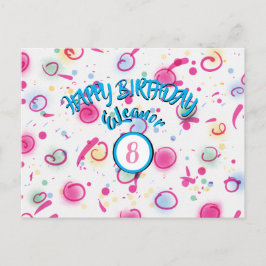 CARTÃO POSTAL ADICIONAR NOME E PERSONALIZAR ANO NO ANIVERSÁRIO F