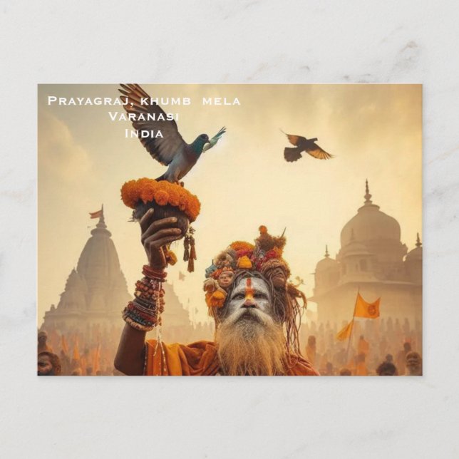 Cartão Postal Adicionar Turismo de Viagens Vintage da Índia (Frente)