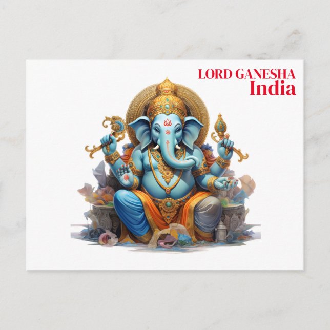 Cartão Postal Adicionar Turismo de Viagens Vintage na Índia (Frente)