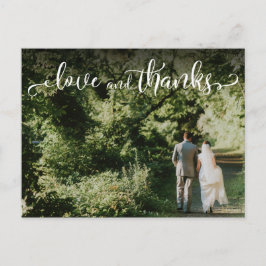 Cartão Postal Adicione sua foto de casamento, amor elegante e Ob