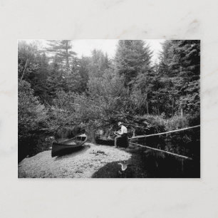 Cartão Postal Adirondack Canoe Fisheries