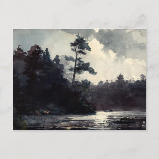 Cartão Postal Adirondack Lake by Winslow Homer (1889)