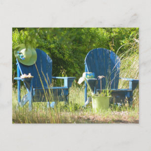 Cartão Postal Adirondack Lawn Chairs