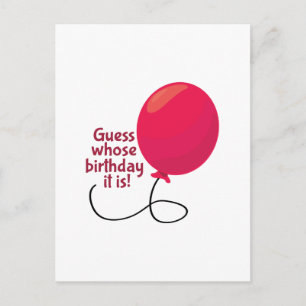 Cartão Postal Adivinha De Quem Aniversário