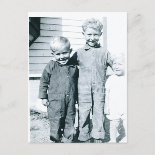 Cartão Postal Adivinha o que fizemos! (Frente)