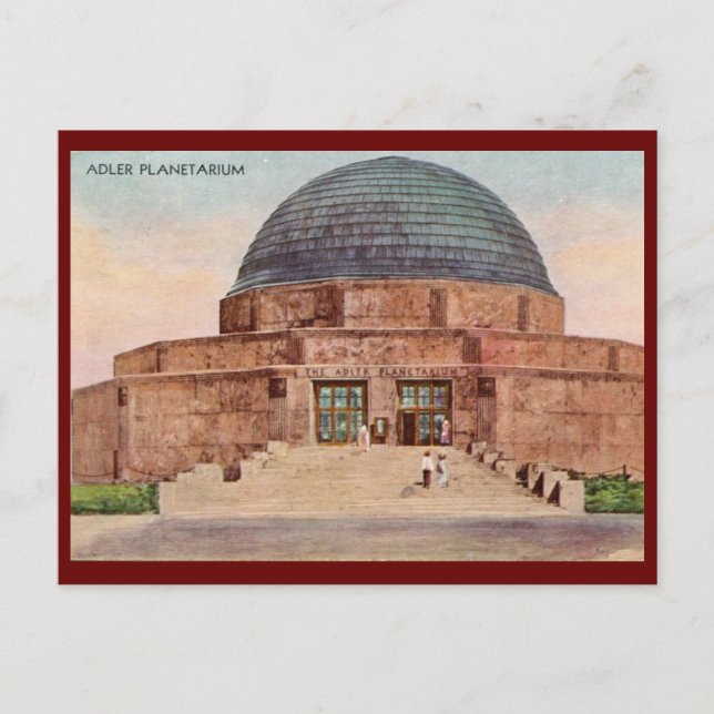 Cartão Postal Adler Planetarium, Chicago 1933 Vintage (Frente)