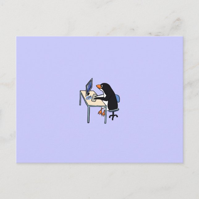 Cartão Postal administrador de sistema do penguin tux (Frente)