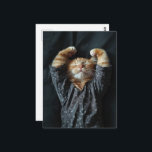 Cartão Postal Adorable Sleepy Ginger Kitty in PJs<br><div class="desc">A gorgeous sleepy ginger kitty fantasy AI generated art</div>
