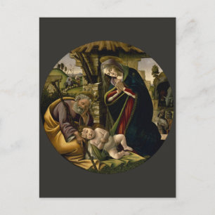 Cartão Postal Adoração da criança Cristo por Botticelli