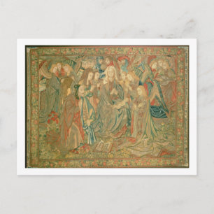 Cartão Postal Adoração da criança Cristo (Tapeçaria)