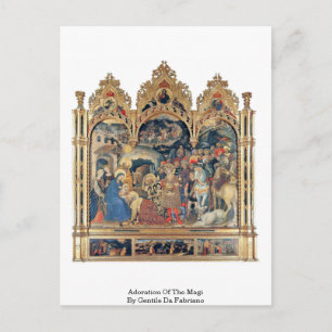 Cartão Postal Adoração Do Magi Por Gentile Da Fabriano