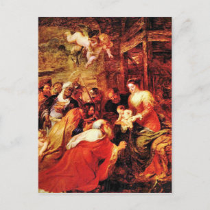 Cartão Postal Adoração do Magi por Paul Rubens