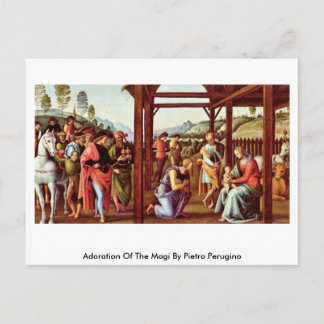 Cartão Postal Adoração Do Magi Por Pietro Perugino