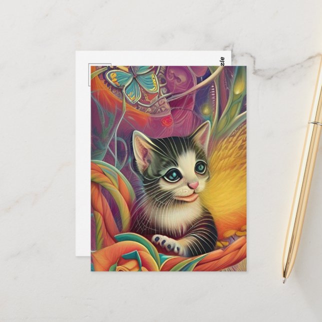 Cartão Postal Adoráveis Gatinhos 1  (Frente/Verso In Situ)