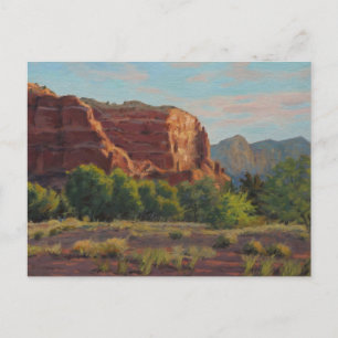 Cartão Postal Adorável Cena de Cliff na Luz da Manhã Inicial