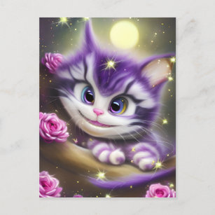 Cartão Postal Adorável Cheshire Kitten