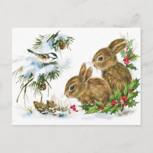 Cartão postal adorável de Natal/Férias