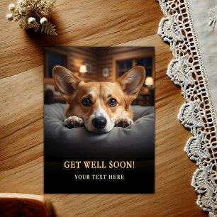 Cartão Postal Adorável Pembroke Welsh Corgi Recupere-se