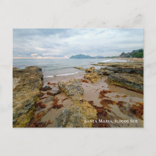 Cartão Postal Adorável praia Sunset nos Papais noeis Maria, Ilo