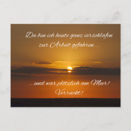 Cartão Postal Adormecido aos trabalhos ao mar - e de repente?